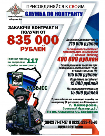 Новые условия контракта прохождения военной службы